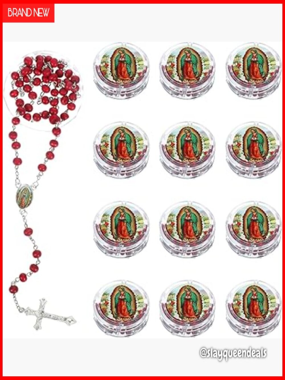 24 Scented Rosary Necklaces Catholic Gifts First Communion Party Favors with Box